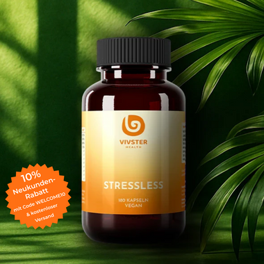 Supplements gegen Stress mit Vitaminen, Magnesium, L-Cholin,L-Tyrosin, Passionsblume, Ashwagandha und Rhodiola rosea