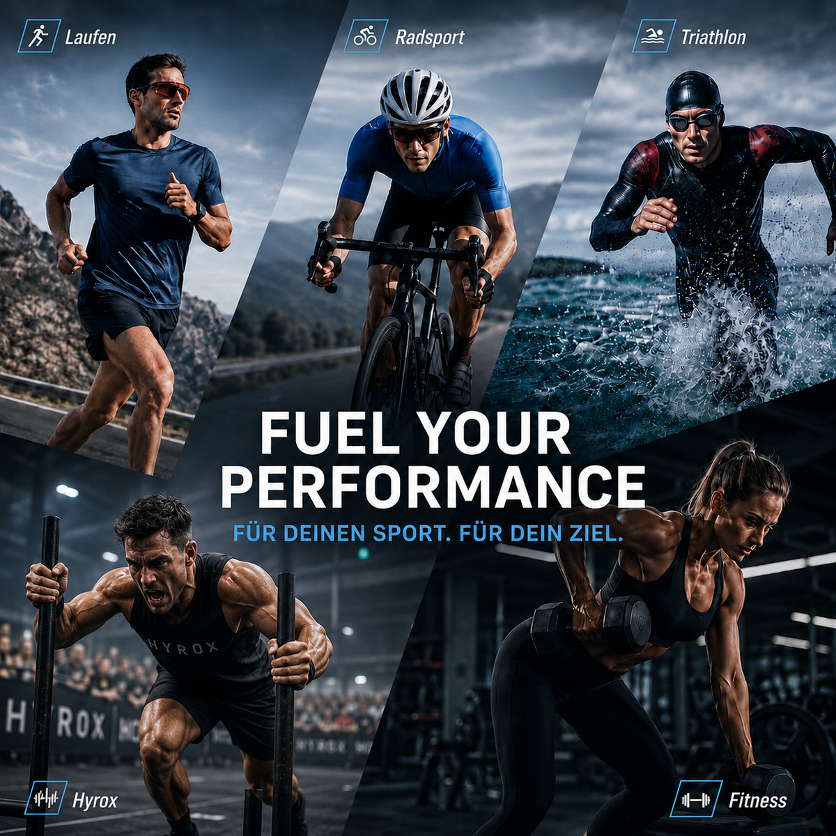 PERFORM eignet sich für Laufen, Radsport, Triathlon, Hyrox und Fitness.