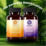 Nahrungsergänzung Kombination gegen Stress und für guten Schlaf