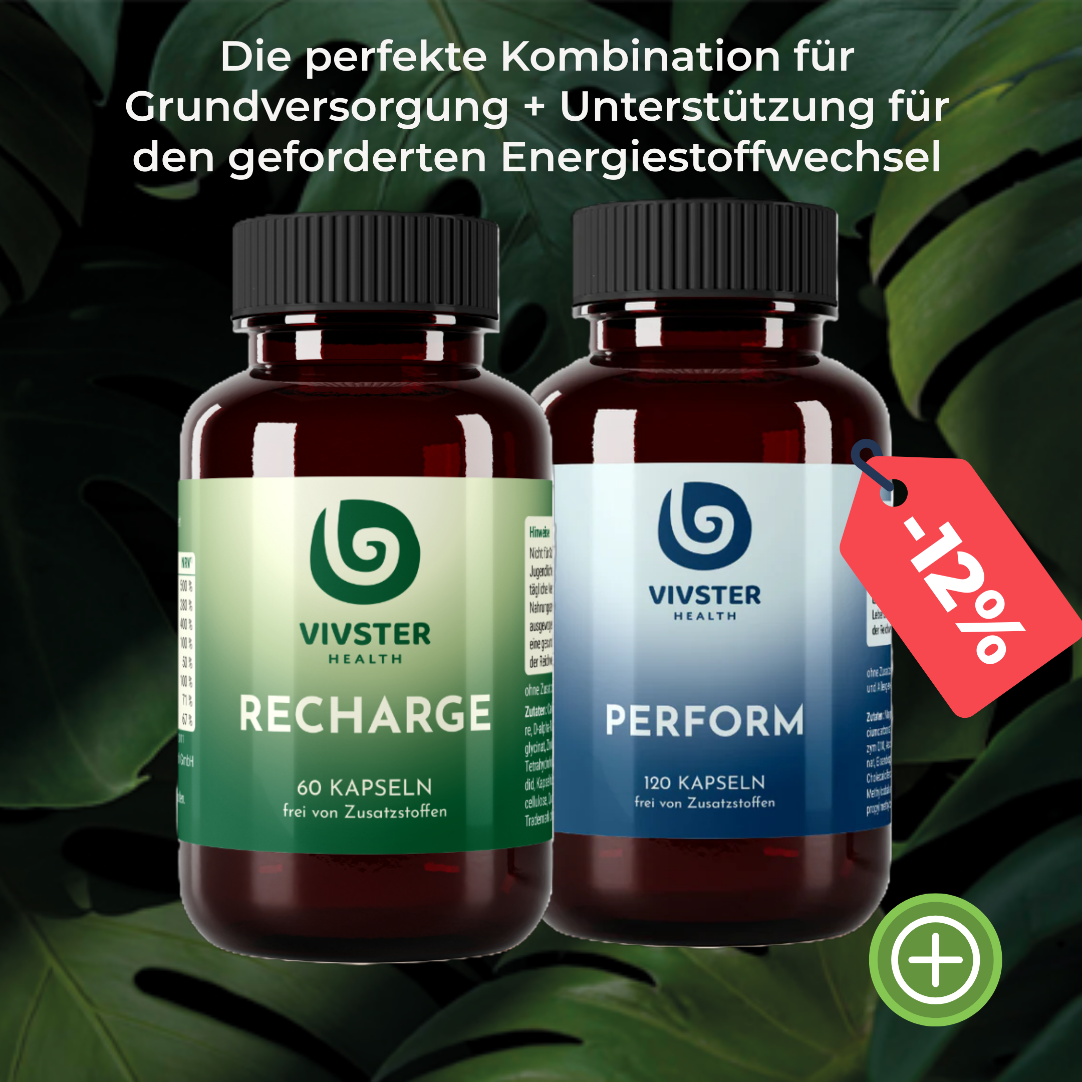 Perfekte Kombination für die Basisversorgung und für den geforderten Energiestoffwechsel, z. B. bei Sportlern und anderen aktiven Menschen