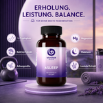 ASLEEP mit Melatonin, Magnesium, Lavendel, Ashwagandha, Baldrian und L-Tryptophan für besseren Schlaf