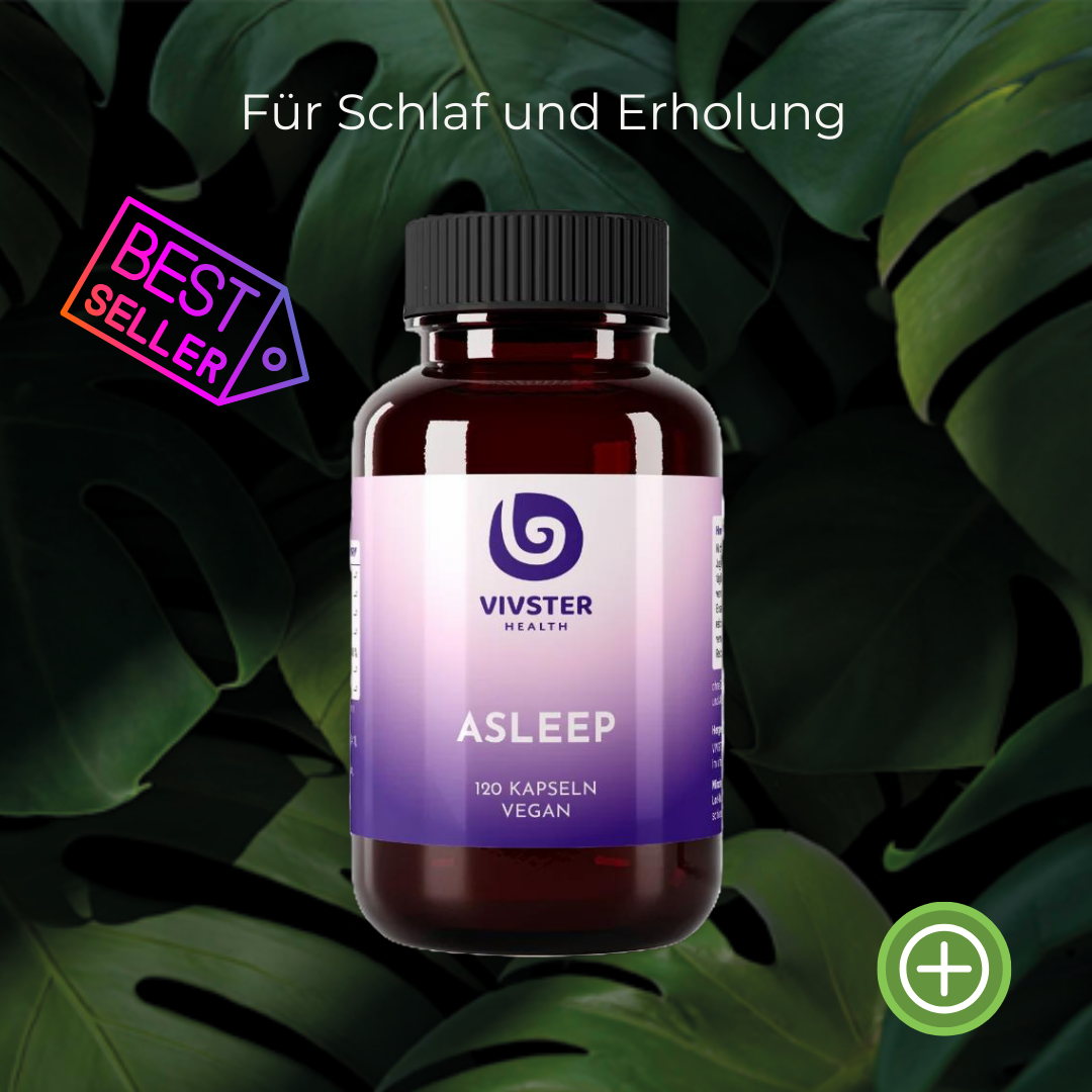 Supplement für Einschlafen, Durchschlafen und Erholung mit Baldrian, Lavendel, Magnesium, Ashwagandha, Melatonin und L-Tryptophan