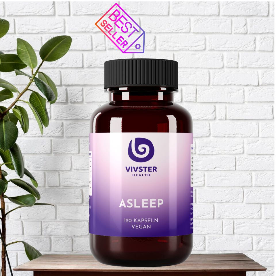 Supplement für Einschlafen, Durchschlafen und Erholung mit Baldrian, Lavendel, Magnesium, Ashwagandha, Melatonin und L-Tryptophan