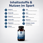 PERFORM unterstützt Immunsystem, Energiestoffwechsel, Muskelfunktion, Energie, Knochen, Ausdauer und wirkt antioxidativ.